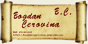 Bogdan Cerovina vizit kartica